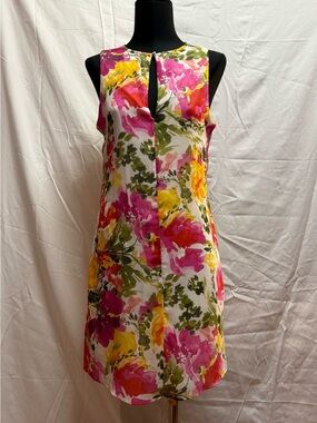 Floral Sleeveless Shift Dress in Pink & Yellow BRAND NEW!